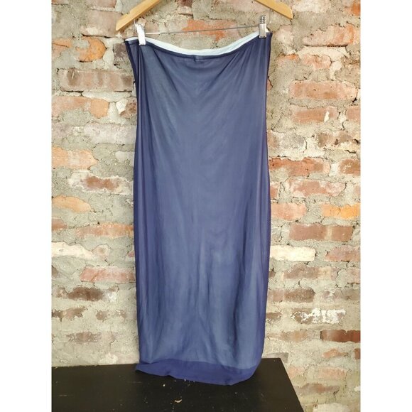 Wild Fable Halter Dress Womens Sz M Blue Stretch B - Picture 3 of 3